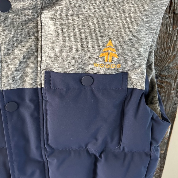 Men's Woods Full Zipper & Snaps Puffer Vest w/Front Pocket & Side Pockets - Picture 5 of 6